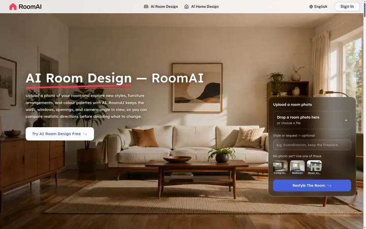Room AI product preview