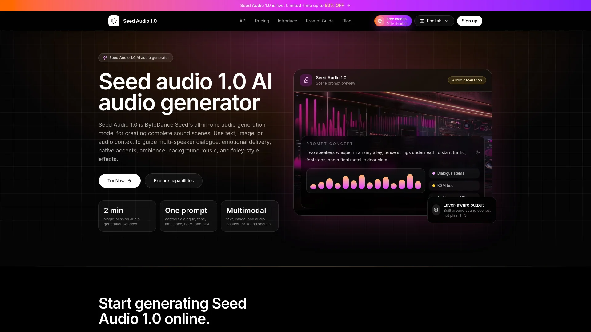 Seed Audio 1.0 product preview