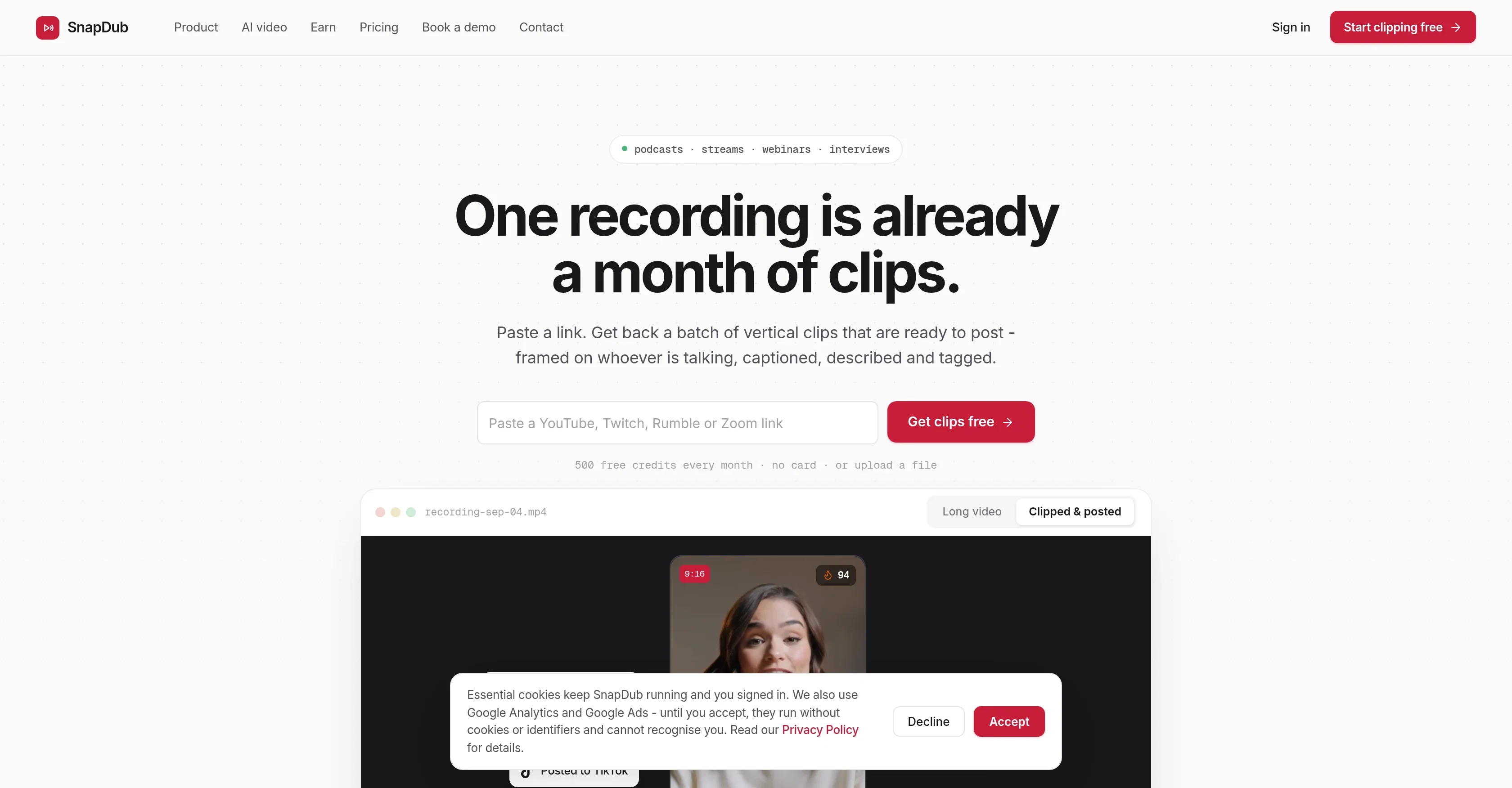 SnapDub product preview