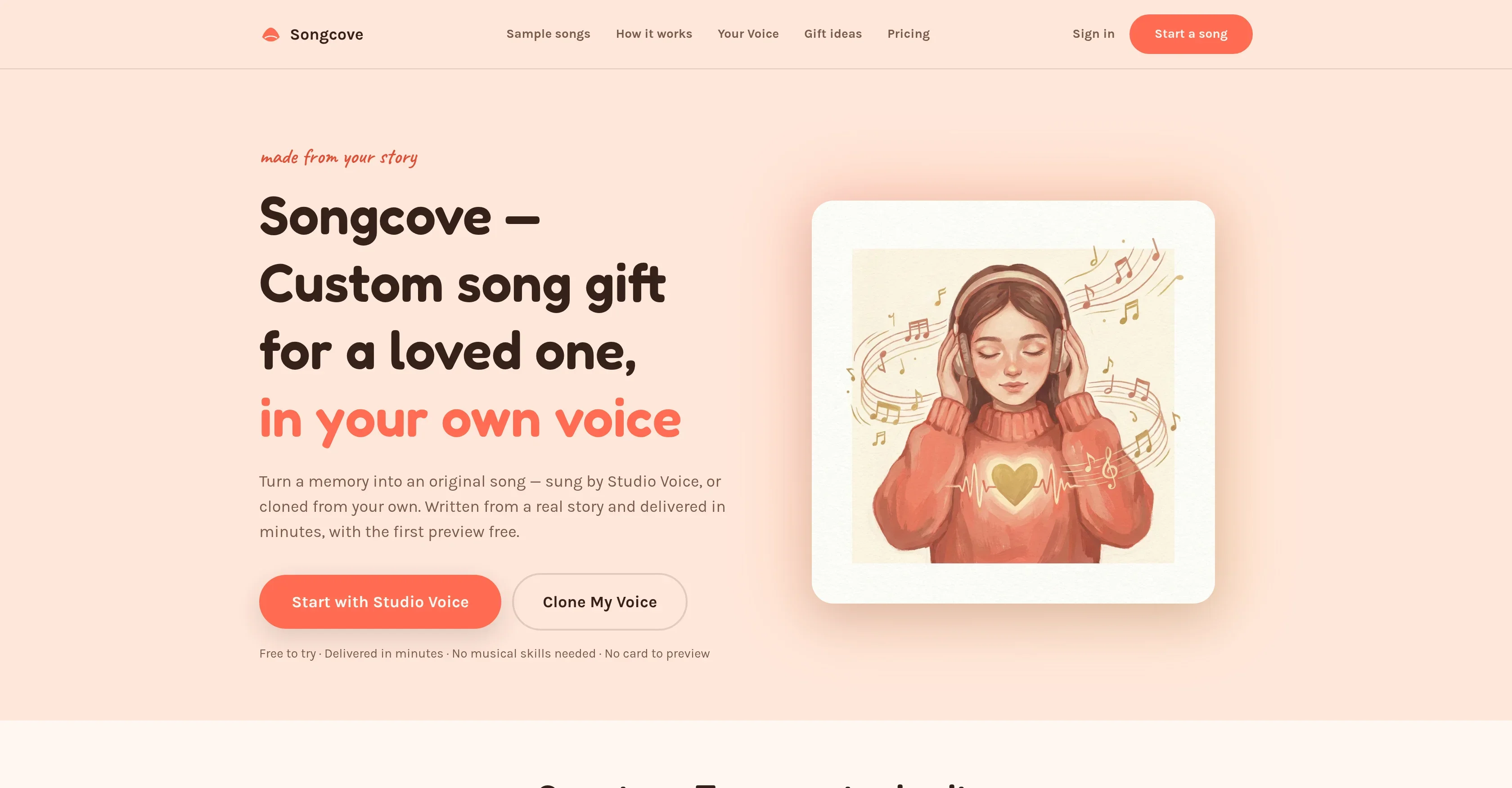 Songcove product preview