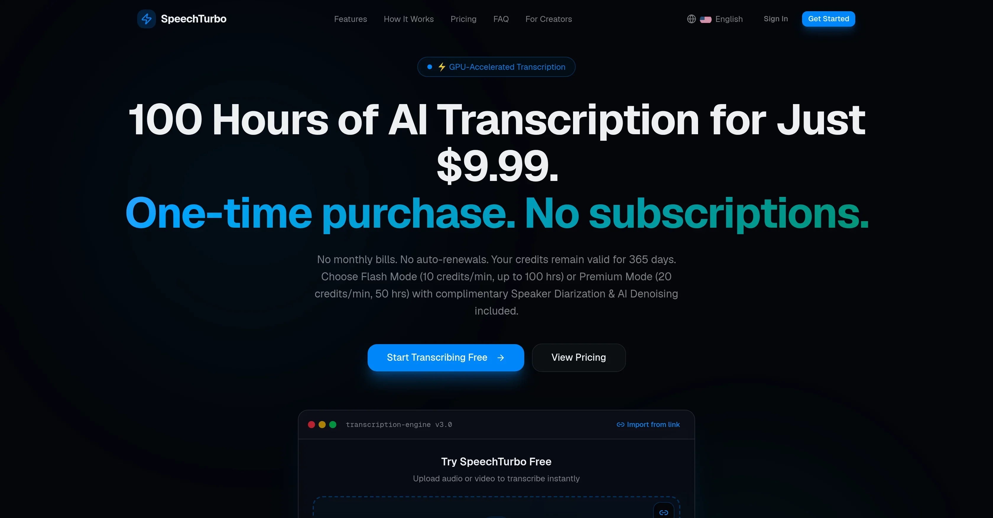SpeechTurbo product preview