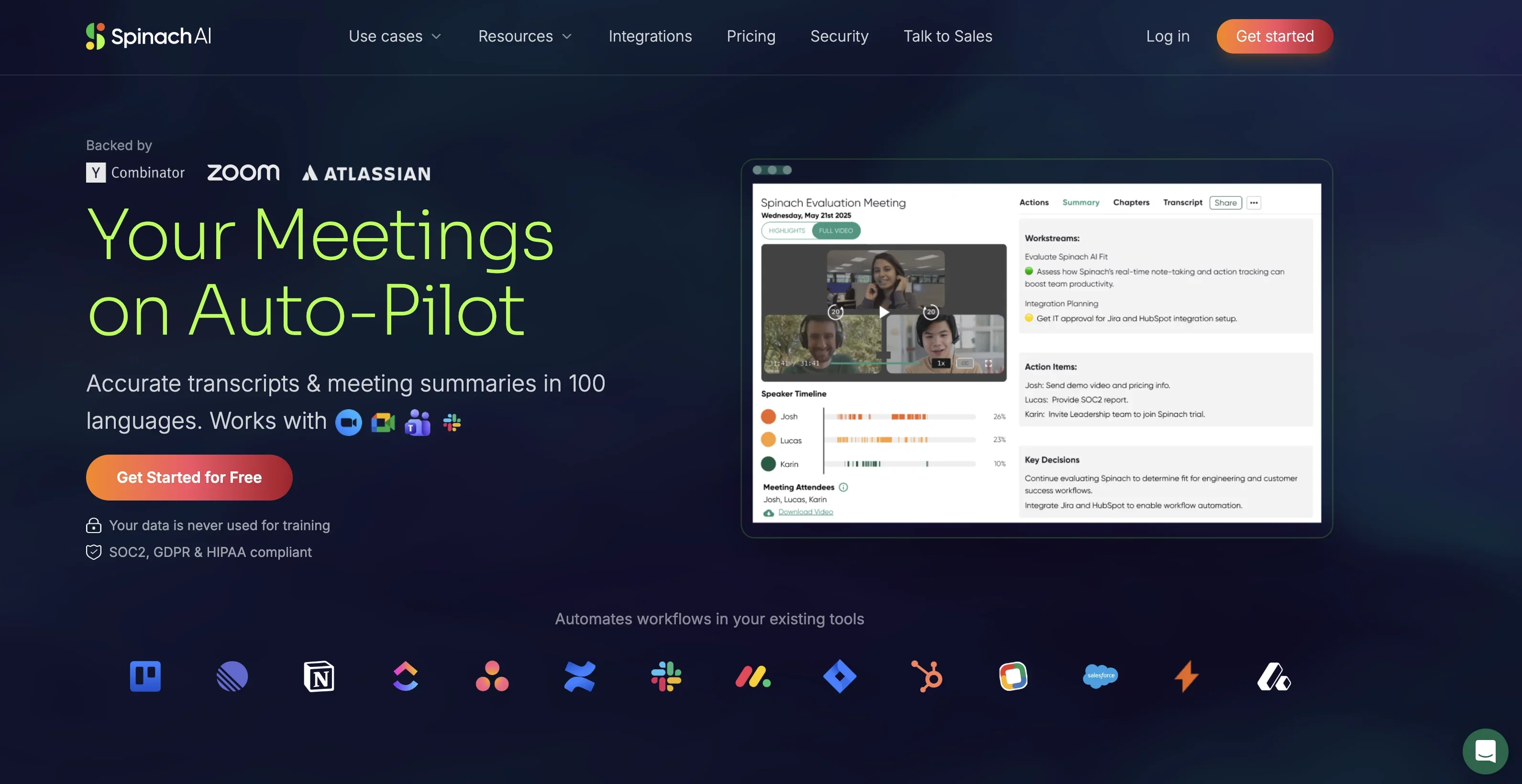 Spinach.io product preview