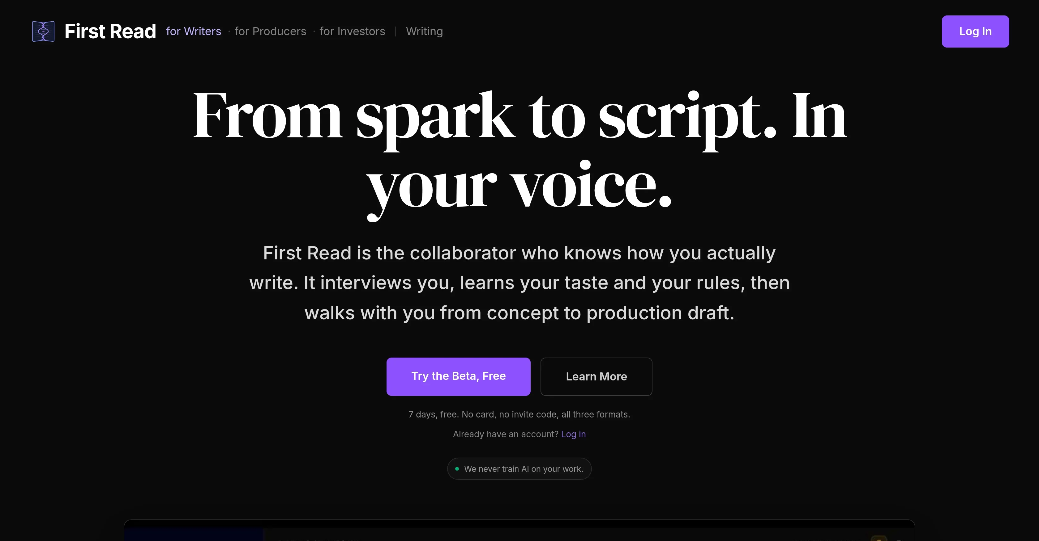 StoryHack Writers product preview