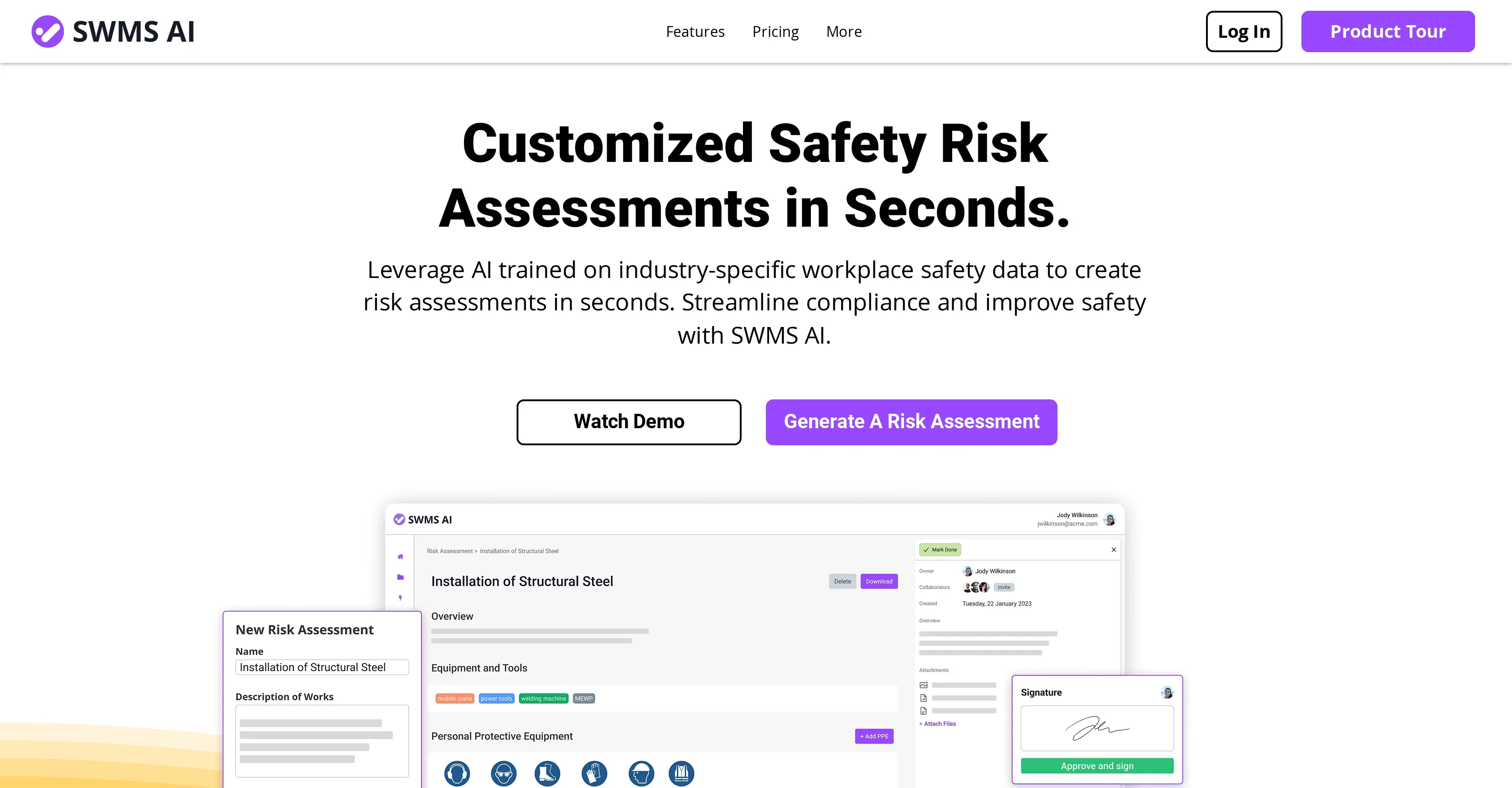 SWMS product preview