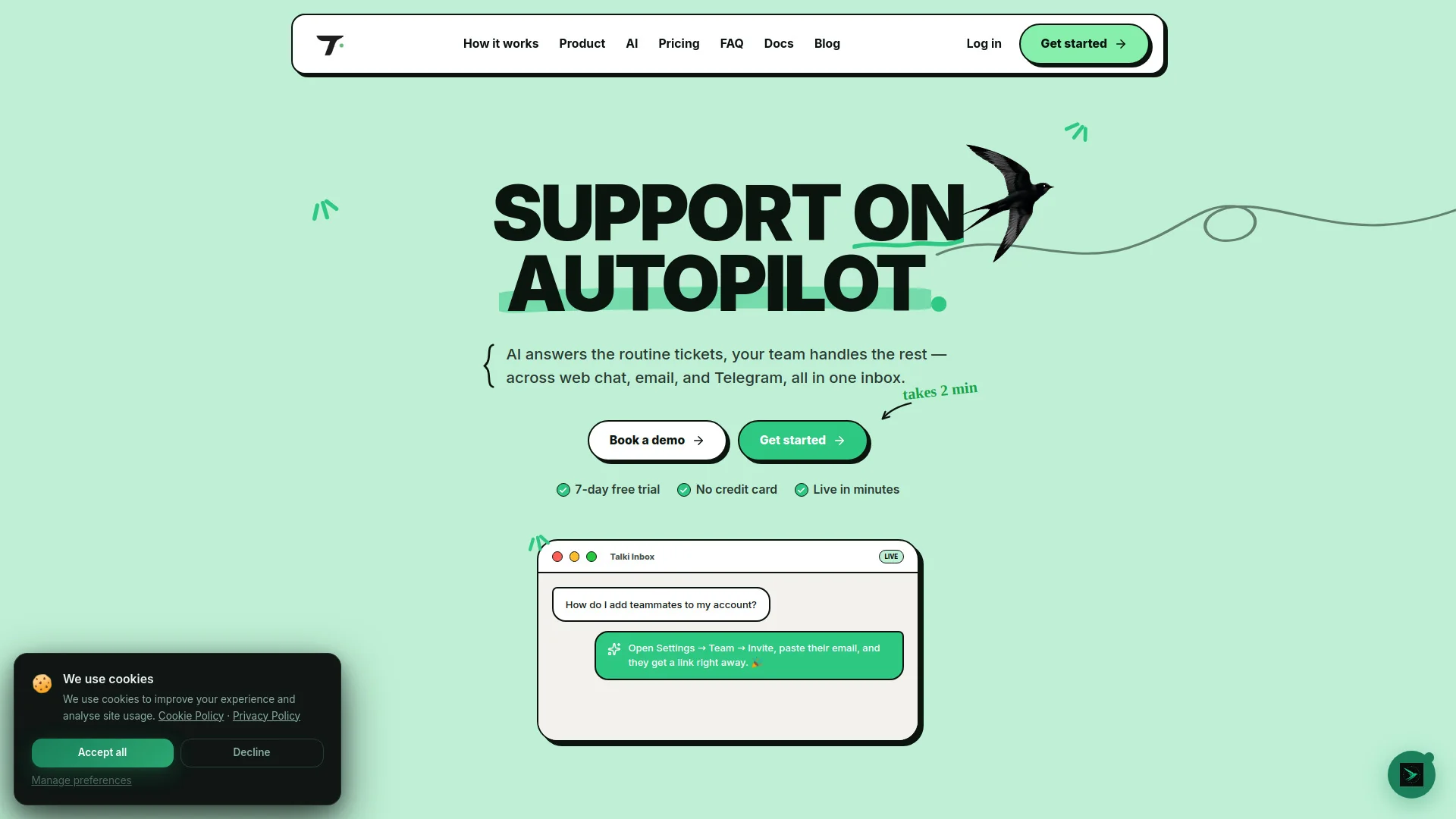 Talki product preview