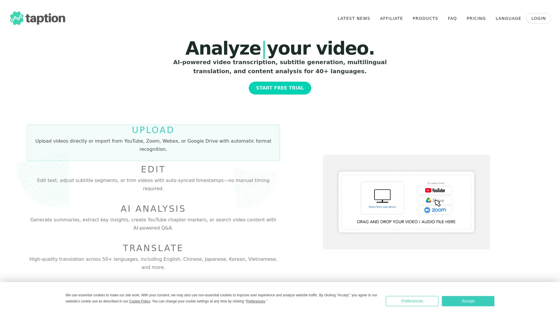 Taption product preview