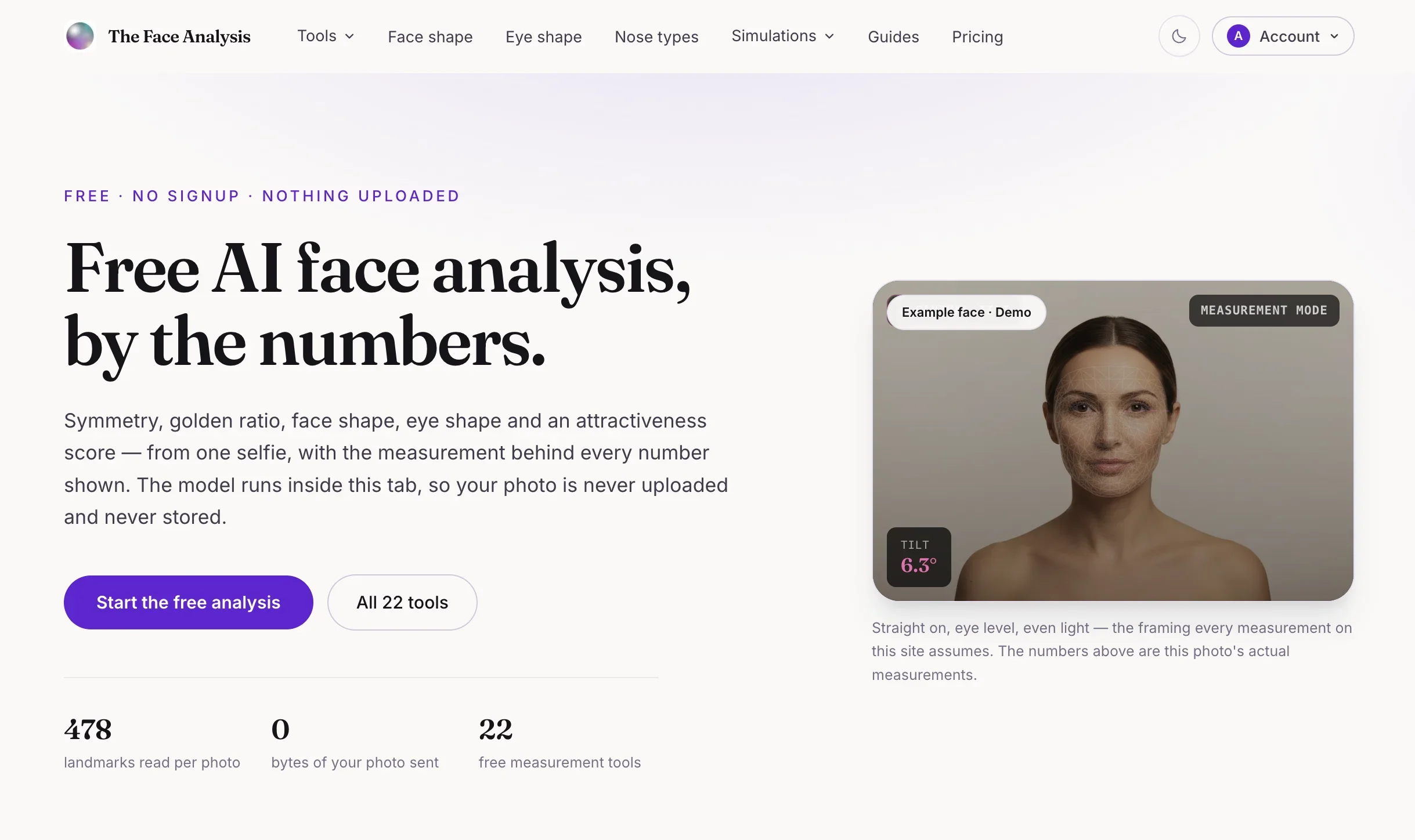 The Face Analysis product preview