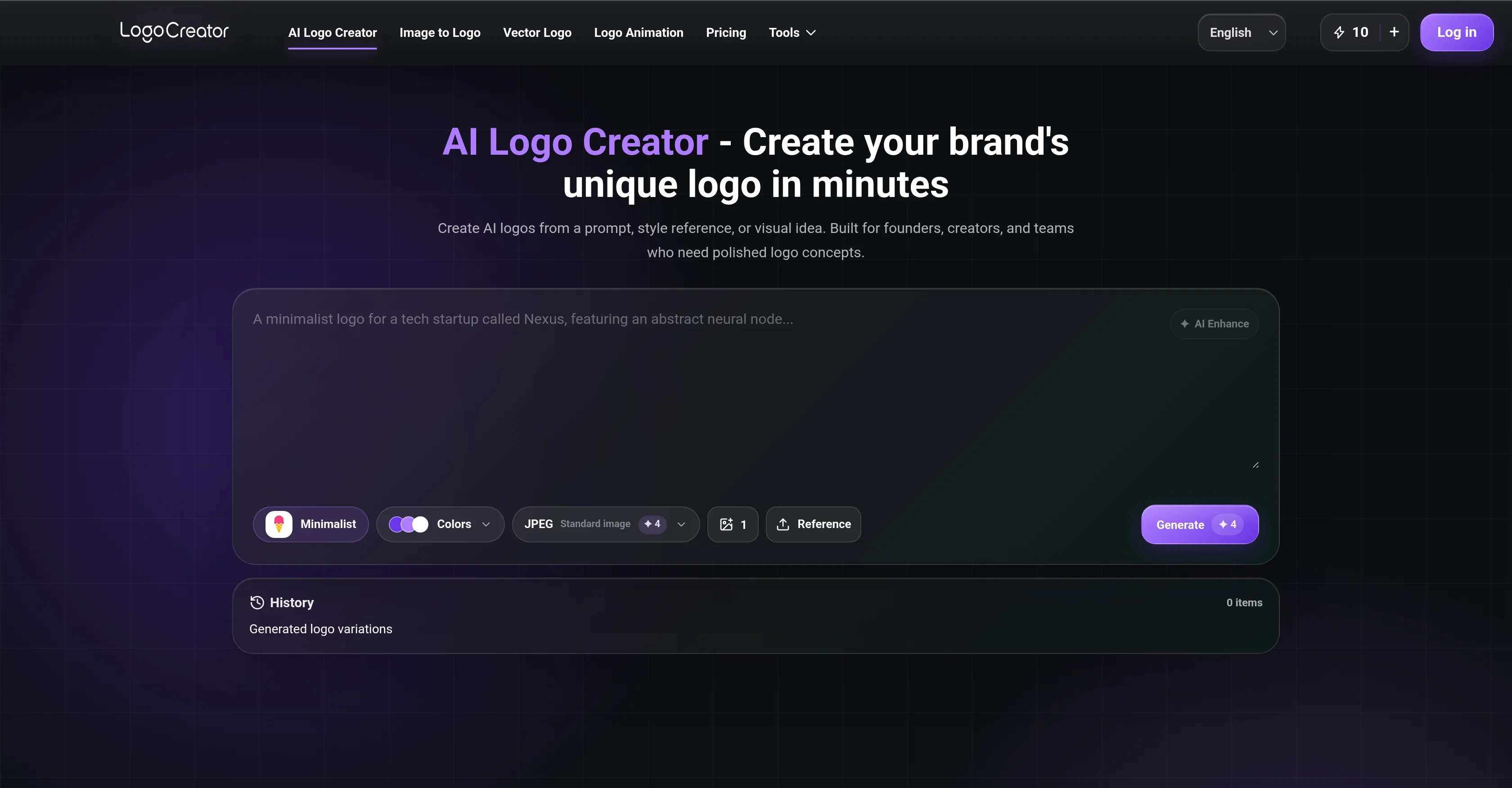 The Logo Creator AI product preview