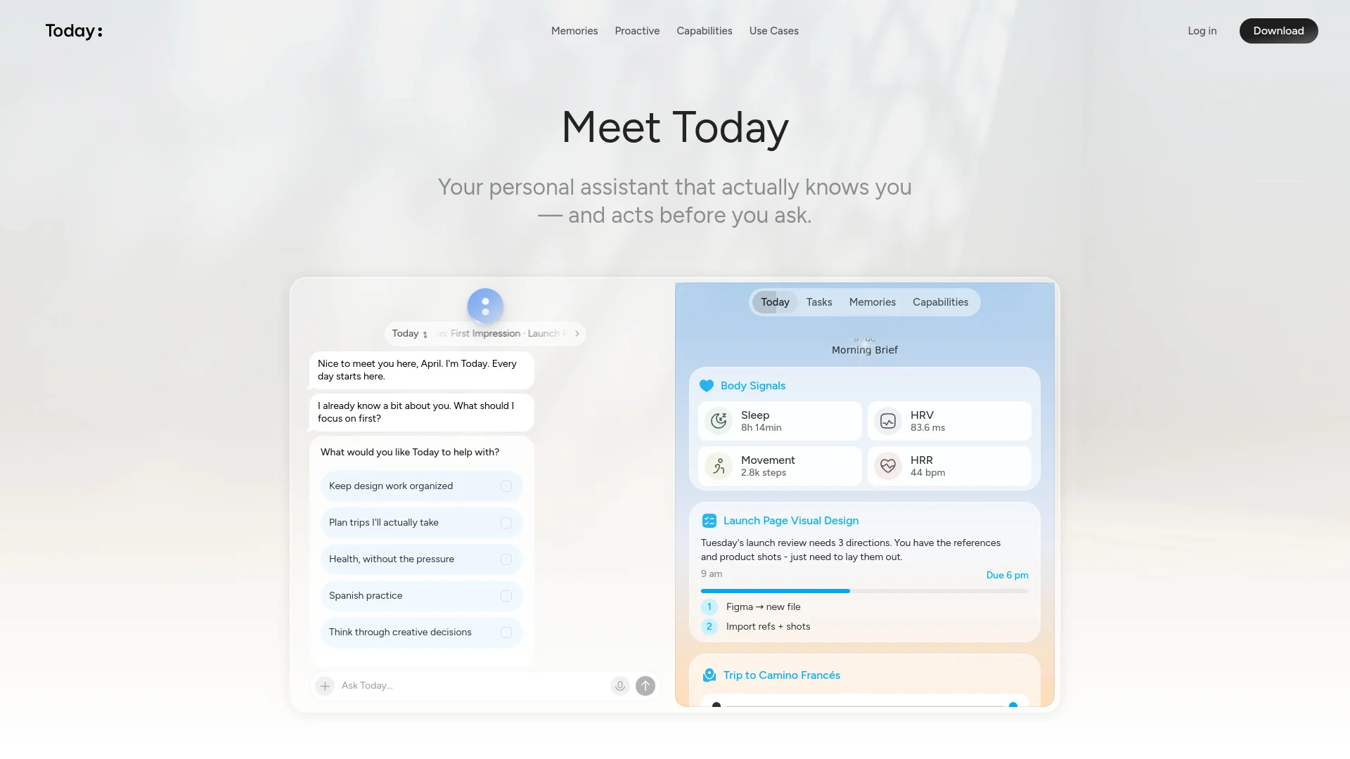 Today AI product preview