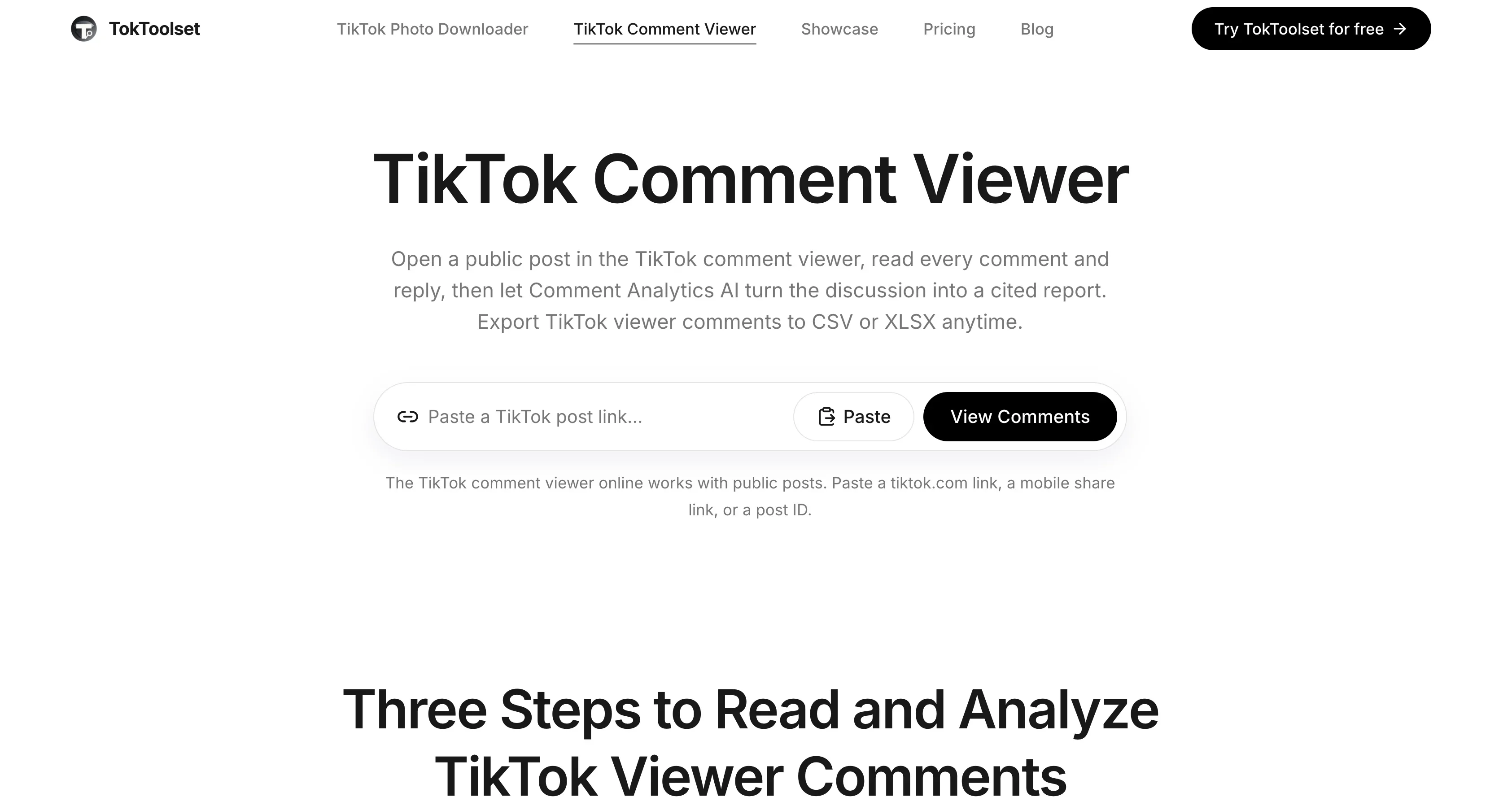 TokToolset | Comment Viewer product preview