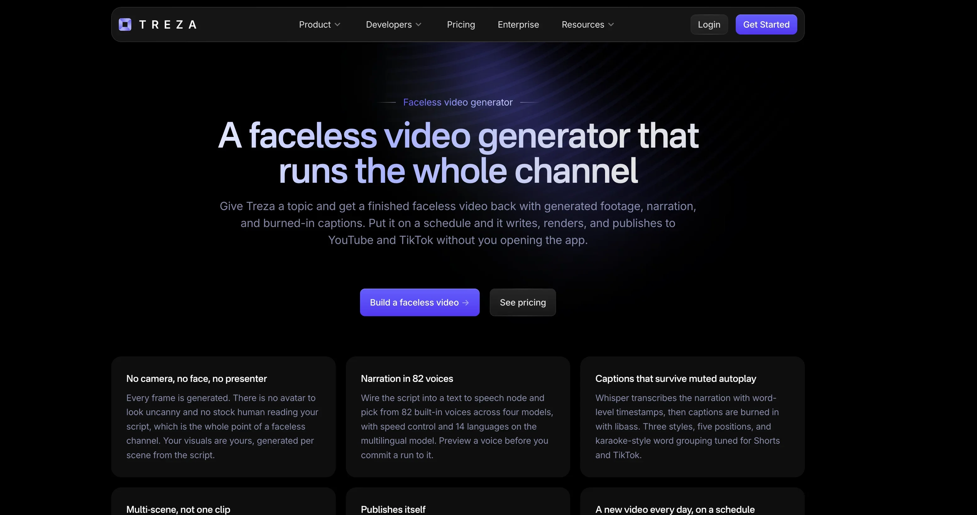Treza | Faceless Video Generator product preview