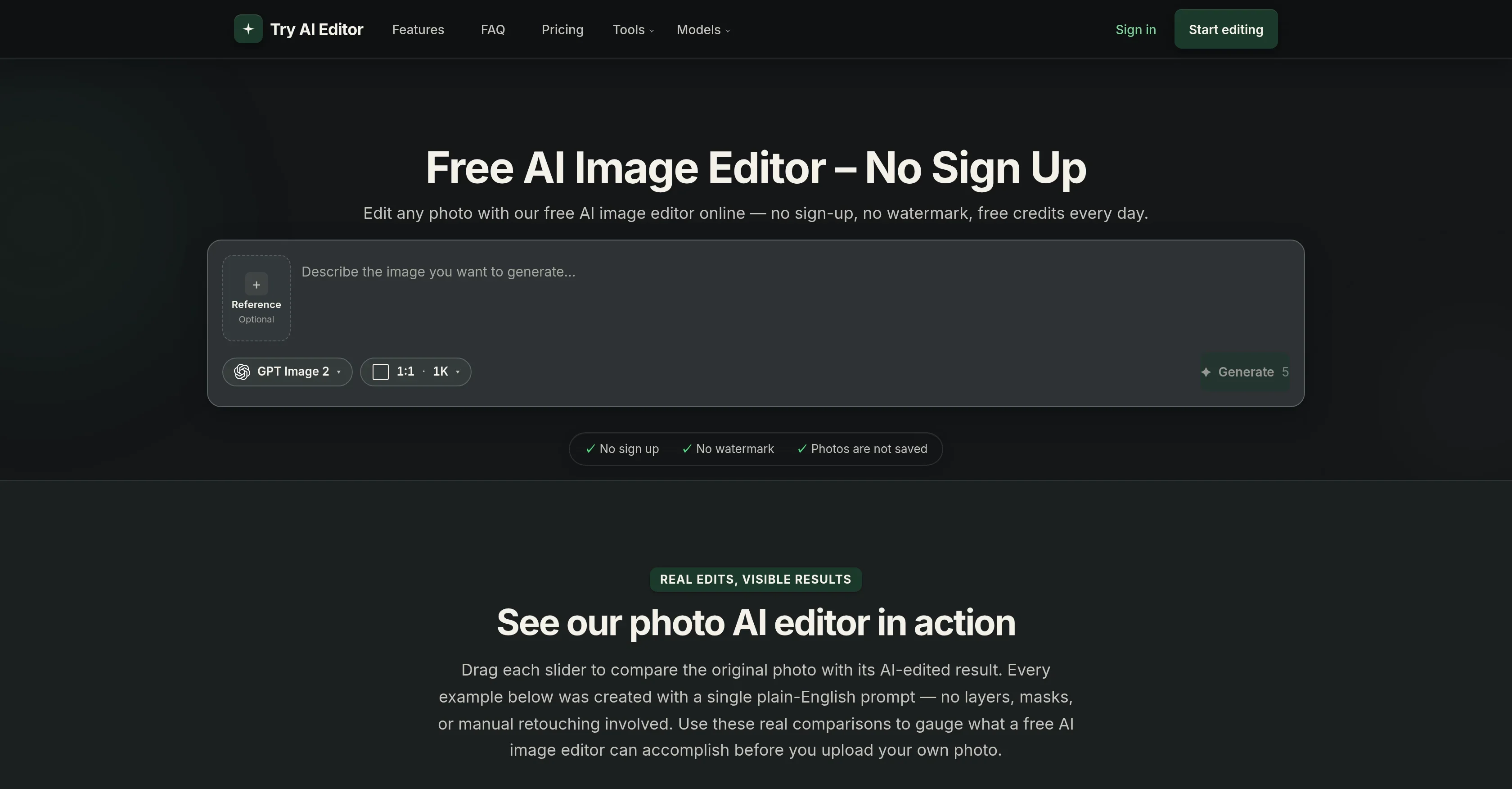 Try AI Editor product preview