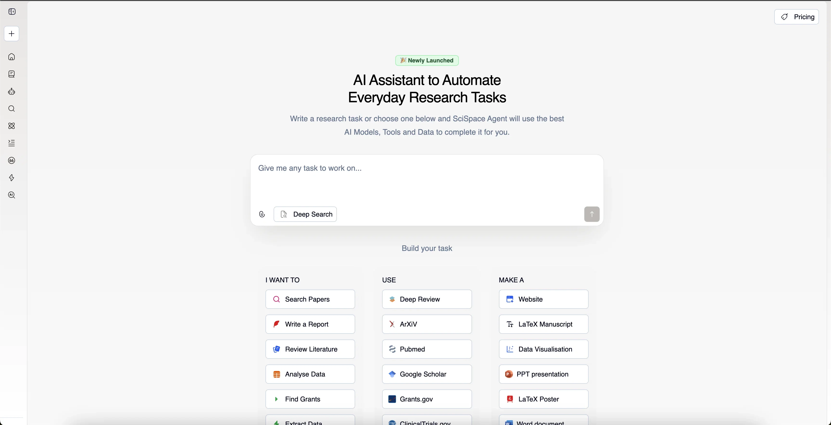 Scispace product preview