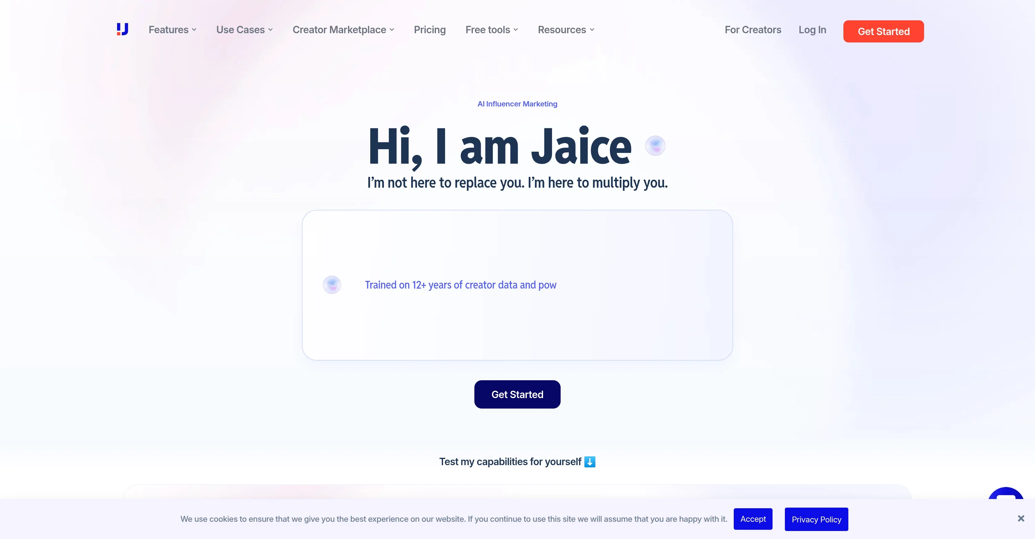 Jaice AI by Upfluence product preview