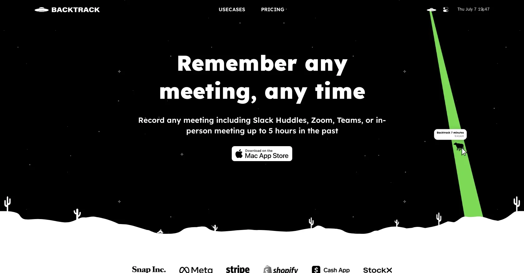 Backtrack product preview