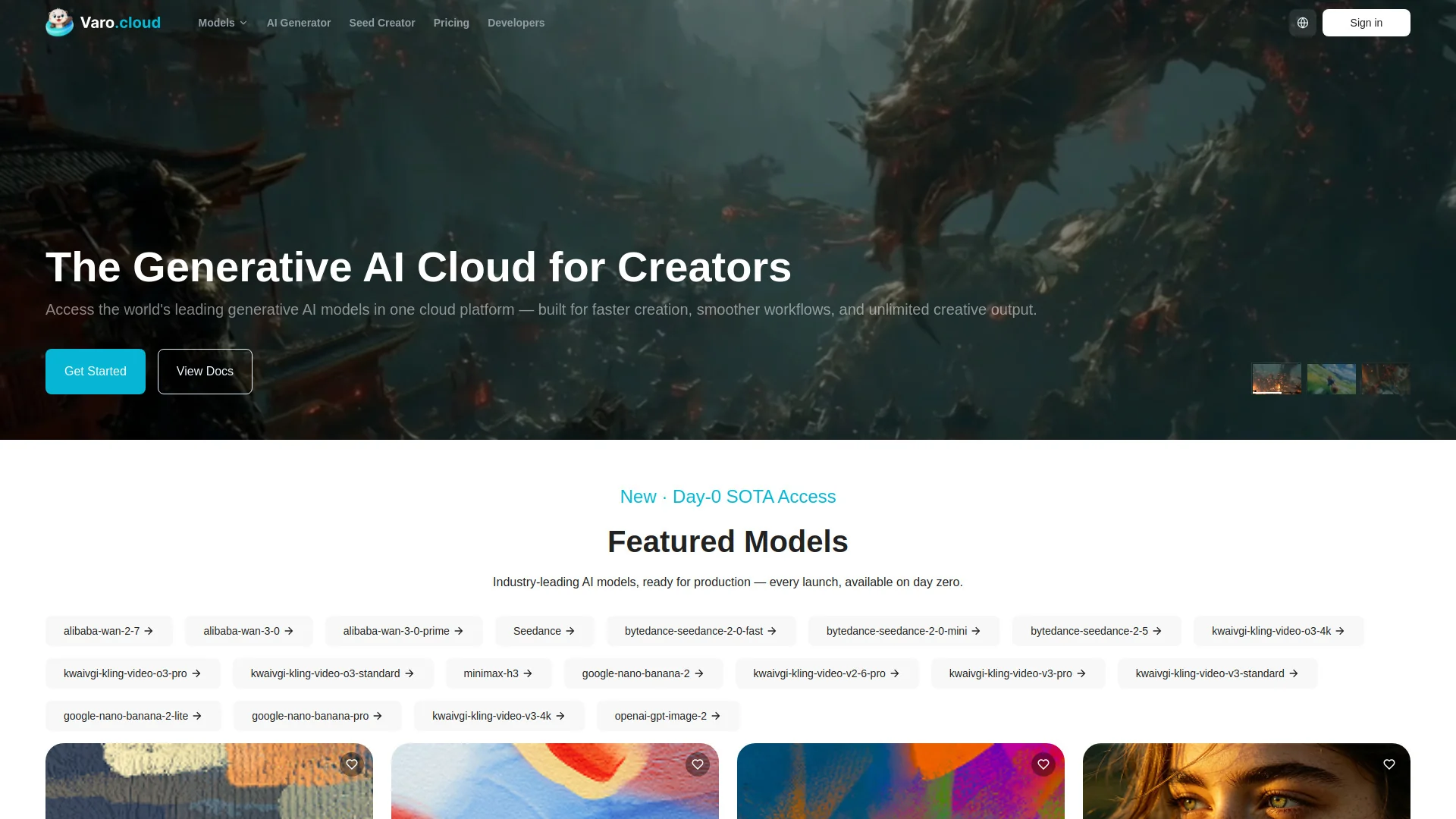 Varo Cloud product preview
