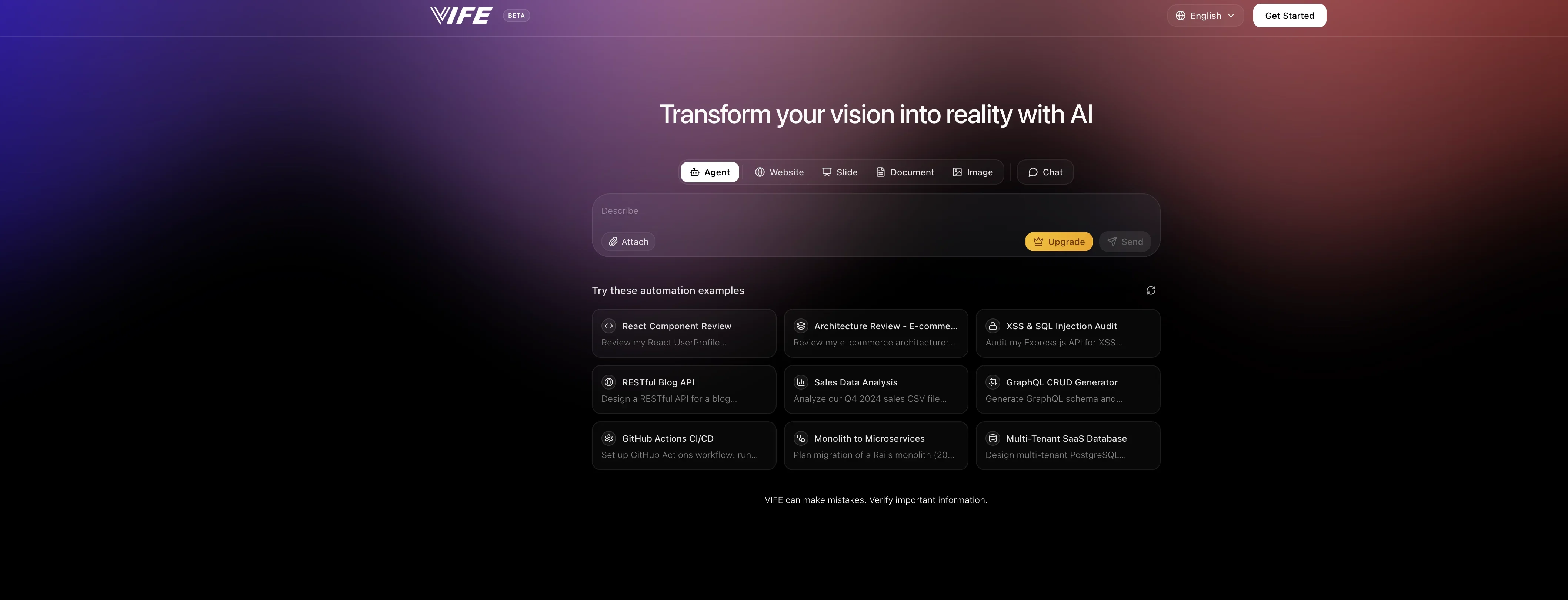 VIFE product preview