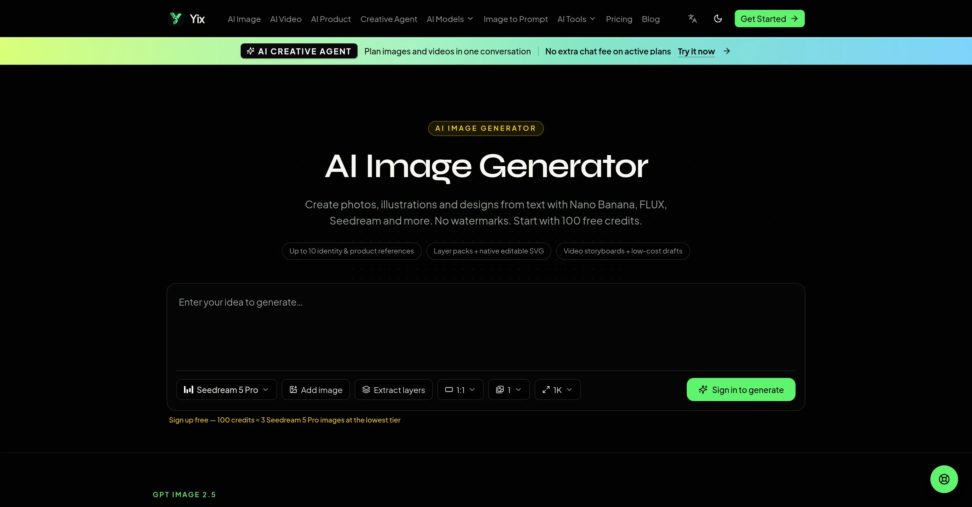 Yix AI Image Generator product preview