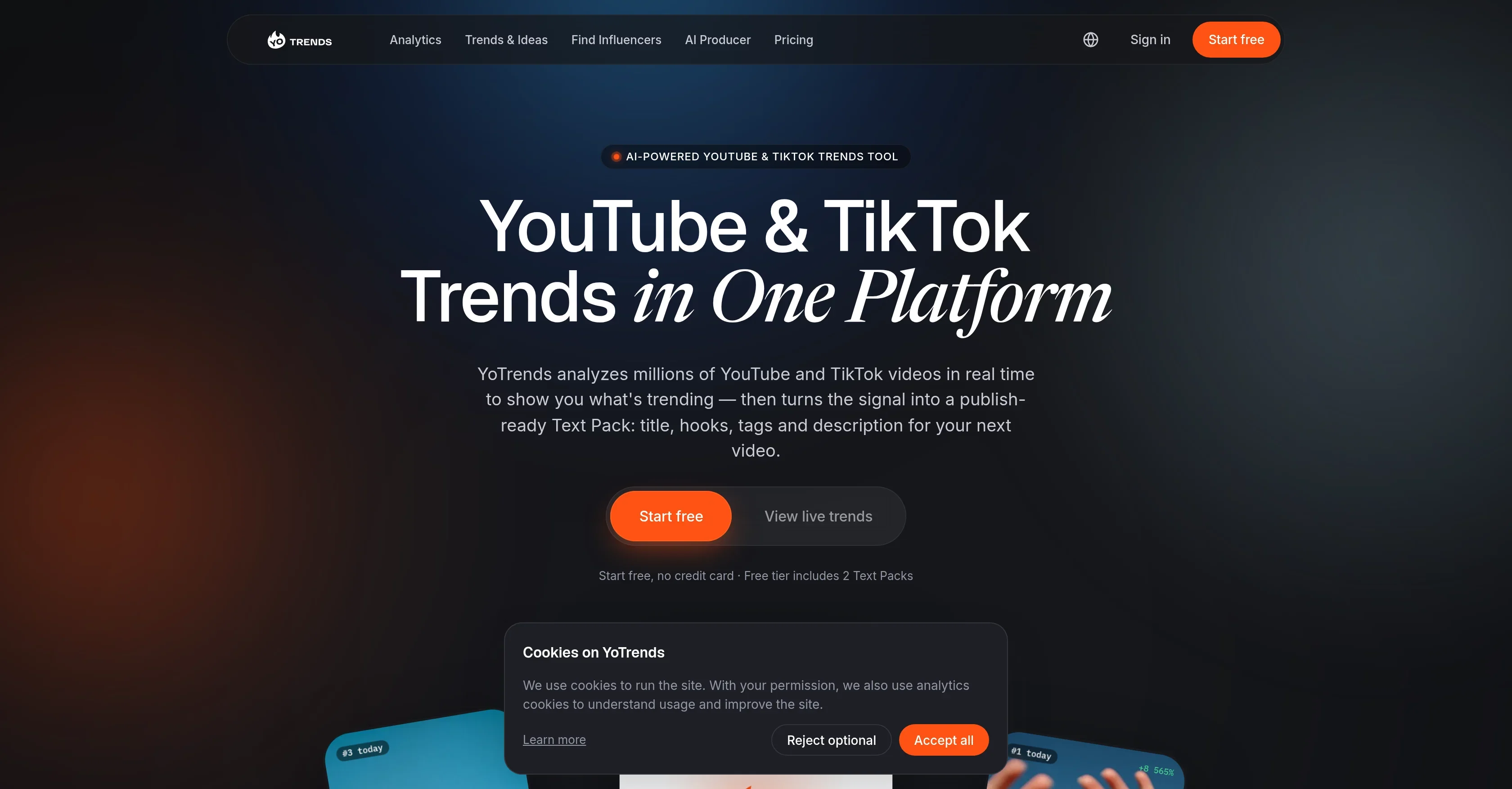 YoTrends product preview