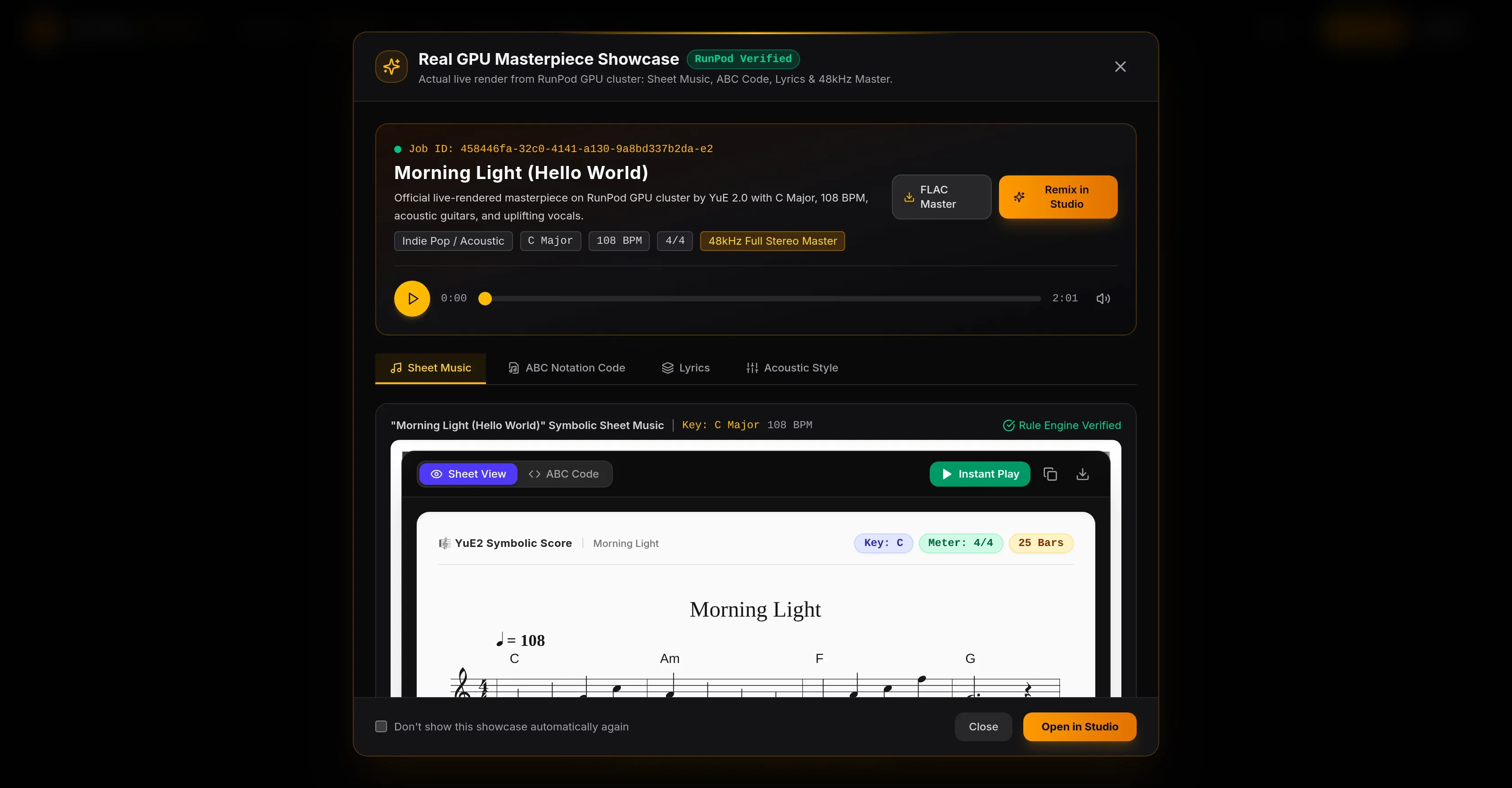 YuE2 Music Studio product preview