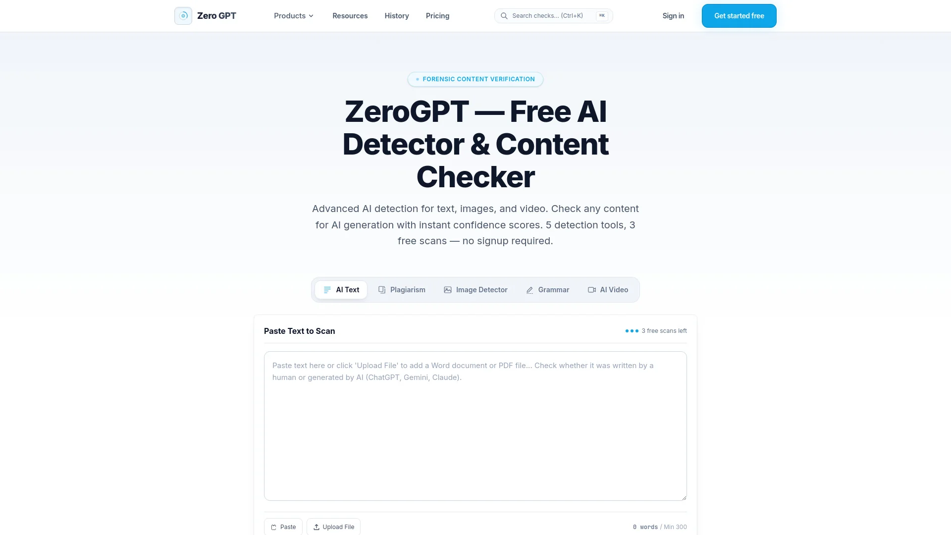 Zero GPT - AI Detector product preview