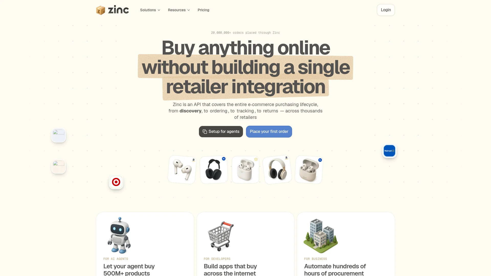 Zinc product preview